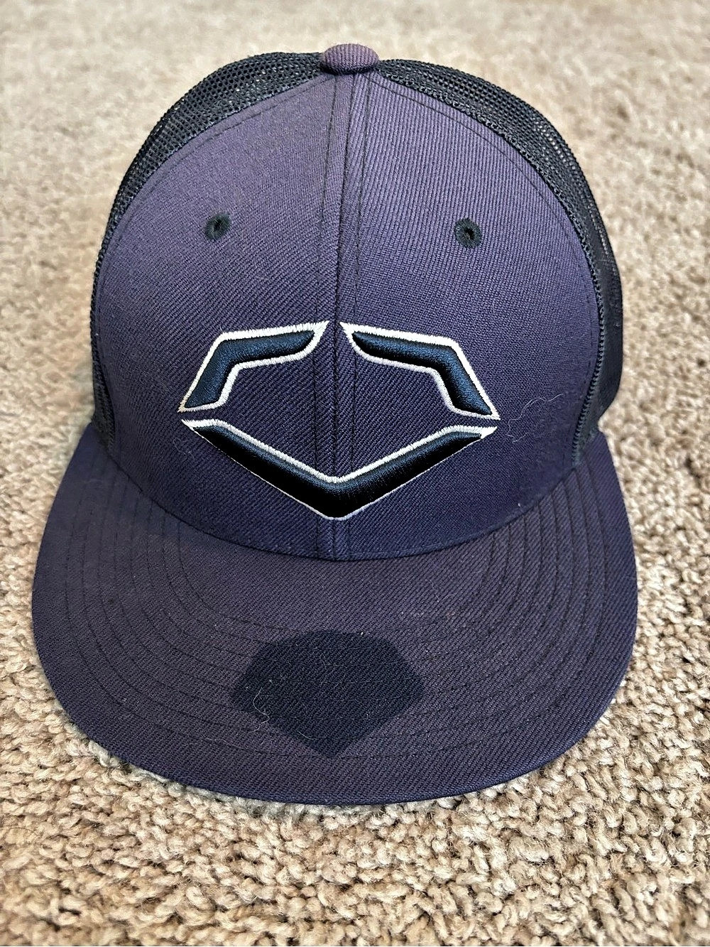 Evosheild Mesh Snap Back Hat Navy Blue With Logo One Size